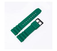JUANZD Correa de silicona Compatible con MARINE MASTER SKX007 SRP777J1 CITIZEN 20mm 22mm deporte de buceo pulsera impermeable pulsera de reloj(Green-black buckle,20mm)