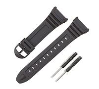 JUANZD Correa de silicona compatible con W-96H Correa de PU Interfaz especial Correa de hombre de 18 mm Pulsera negra únicamente