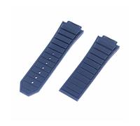 JUANZD Correa de silicona de 29mm x 19mm de grano transversal Compatible con KING POWER 48mm pulsera de reloj impermeable moda deportiva(Blue,With black buckle)