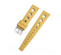 JUANZD Correa tropical de goma 20 mm 22 mm Buceo deportivo Correa de reloj transpirable impermeable Compatible con las marcas de relojes Omega(Yellow)