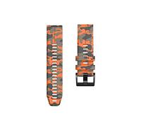JUANZD Correas de reloj de 22 mm compatibles con Garmin Descent G1 Solar/D2 Mach 1/Descent Mk2 MK2i Correa de silicona con camuflaje Accesorios de pulsera(Oranje,For Descent G1)