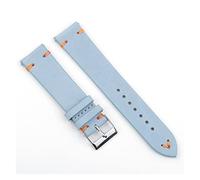 JUANZD Correas de reloj de cuero de gamuza suave 8 mm 20 mm 22 mm 24 mm 24 mm Bandas de vigilancia Correa de reemplazo Accesorios de reloj de acero inoxidable de acero inoxidable(Oranje,22mm)