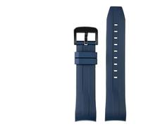 JUANZD Correas de reloj de silicona de 22 mm compatibles con T120417 T120407, correa de reloj deportiva de goma con esfera de cuarzo for hombre, resistente al agua(Blue black buckle)