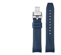 JUANZD Correas de reloj de silicona de 22 mm compatibles con T120417 T120407, correa de reloj deportiva de goma con esfera de cuarzo for hombre, resistente al agua(Blue silver)