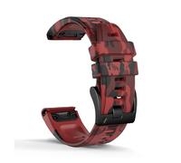 JUANZD Correas de silicona de 26 mm y 22 mm for Fenix 7X 7 6X 6 Pro 5X 5 Plus 3HR Pulsera Enduro Epix Gen 2 Tactix Impresión Correa de reloj(O,22mm Fenix 5 5Plus)