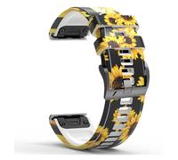 JUANZD Correas de silicona de 26 mm y 22 mm for Fenix 7X 7 6X 6 Pro 5X 5 Plus 3HR Pulsera Enduro Epix Gen 2 Tactix Impresión Correa de reloj(E,Quickfit 26mm)