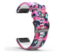 JUANZD Correas de silicona de 26 mm y 22 mm for Fenix 7X 7 6X 6 Pro 5X 5 Plus 3HR Pulsera Enduro Epix Gen 2 Tactix Impresión Correa de reloj(F,22mm Fenix 6 6Pro)