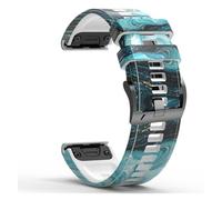 JUANZD Correas de silicona de 26 mm y 22 mm for Fenix 7X 7 6X 6 Pro 5X 5 Plus 3HR Pulsera Enduro Epix Gen 2 Tactix Impresión Correa de reloj(D,26mm Fenix 7X 7XPro)