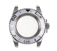 JUANZD Diseño de yate de acero inoxidable plateado con caja de reloj resistente al agua de cristal de zafiro for movimiento automático mecánico Nh35 Nh36(2)