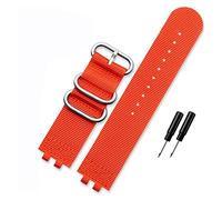 JUANZD Doble reloj de nylon convexo convexo compatible con CONMOCIÓN Mirar con GMW-B5000 Serie Relojes cuadrados de 24 mm pulsera de nylon correa de reloj impermeable(Oranje)