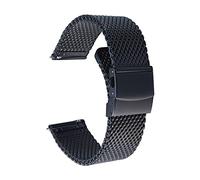 JUANZD Espesor de tiburón en espesor de tiburón pesado Milanés Milanés Matretería de acero inoxidable Correa 18/20/22 mm(Schwarz,20mm)