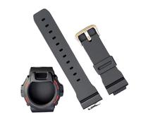 JUANZD Funda de silicona compatible con GW-6900A G-6900B GLX-6900GB GLS-6900 Estuche de resina + Correa compatible con DW6900 Accesorios de bricolaje Protector de pantalla(Black-R)