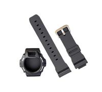 JUANZD Funda de silicona compatible con GW-6900A G-6900B GLX-6900GB GLS-6900 Funda de resina + correa compatible con DW6900 Accesorios de bricolaje Protector de pantalla(Black-W)