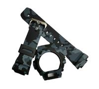 JUANZD Funda de silicona compatible con GW-6900A G-6900B GLX-6900GB GLS-6900 Funda de resina + correa compatible con DW6900 Accesorios de bricolaje Protector de pantalla(CamouflageHU-B)