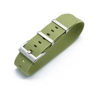 JUANZD Grado Nylon Tropas francesas Bolsa de paracaídas NUEVO NUEVO Cinturón elástico de la OTAN Reloj de reloj Reloj de pulsera 20mm 22mm(Light green,22mm)