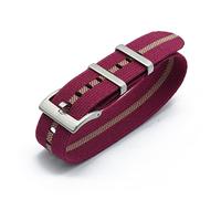 JUANZD Grado Nylon Tropas francesas Bolsa de paracaídas NUEVO NUEVO Cinturón elástico de la OTAN Reloj de reloj Reloj de pulsera 20mm 22mm(Pink Sand,20mm)