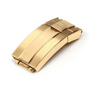 JUANZD Hebilla plegable de acero inoxidable de 18 mm compatible con correa de reloj Submariner Oyster Flex Daytona GMT, cierre desplegable, accesorios(10)