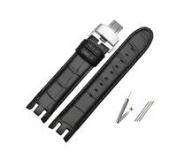 JUANZD La correa de cuero de reloj compatible con MUESTRA DE TELA Muestra de tela YRS403 412 402G Accesorios de la cadena de relojes de la piel de vaca con botones de mariposa 2 1 mm Correa de reloj(C