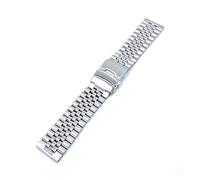 JUANZD Liberación Rápida Retire Los Enlaces Diseño De Tornillo Banda De Reloj De Acero Inoxidable Hebilla Sólida De 20 Mm 22 Mm 24 Mm Correa De Reloj De Toro De 24 Mm(Silver,22mm)