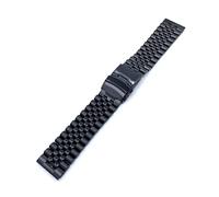 JUANZD Liberación Rápida Retire Los Enlaces Diseño De Tornillo Banda De Reloj De Acero Inoxidable Hebilla Sólida De 20 Mm 22 Mm 24 Mm Correa De Reloj De Toro De 24 Mm(Schwarz,24mm)