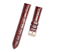 JUANZD Long Size Cow Leather Watchband 18mm 19mm 20mm 22mm 24mm Extra Size Plus Size Watch Strap(XL Size Brown Rose,19mm)