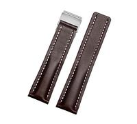 JUANZD Mira la banda compatible con Breitling Superocean Avenger Navitimer Reloj de reloj de reloj de cuero real Accesorios de reloj de reloj Reloj Pulsera Cinturón(1,24mmBlack Buckle)