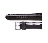 JUANZD Mira la banda de 24 mm Brown Black Watch Strap for hombres Accesorios for la banda de cinturón impermeable Releración rápida con hebilla(Brown White)