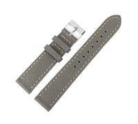 JUANZD Moda de cuero de moda Correa Colorida de cuero de cuero 20 mm 22 mm de cuero Reloj Men Mujeres Pulseras Cinturón con hebilla(Grijs,20mm)