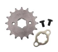 JUANZD Motor Delantero de Motocicleta de 17mm, 20mm, 428#10T, 11T, 12T, 13T, 14T, 15T, 16T, 17T, 18T, 19T, piñón de Cadena con Bloqueo de Placa de retención(428-20mm-16T)