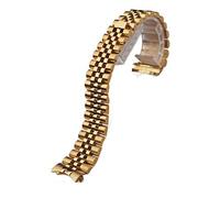 JUANZD Mujeres for hombres 13 mm 17 mm Marcas de 20 mm Silver Gold Gold Stil Watch Bands Store reemplazar compatible con Rol de fecha Mira la pulsera de pulsera(Full Gold,17mm)