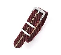 JUANZD Nato Zulu Reloj Correa 20 mm 22 mm Raya Nylon Reloj de reemplazo Pulsera de reemplazo Banda de reloj Compatible con Tudor OTAN Strap(Red black khaki 1,22mm)