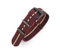 JUANZD Nato Zulu Reloj Correa 20 mm 22 mm Raya Nylon Reloj de reemplazo Pulsera de reemplazo Banda de reloj Compatible con Tudor OTAN Strap(Red black khaki 2,20mm)