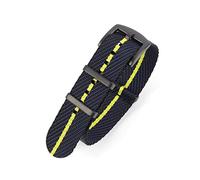 JUANZD Nato Zulu Reloj Correa 20 mm 22 mm Raya Nylon Reloj de reemplazo Pulsera de reemplazo Banda de reloj Compatible con Tudor OTAN Strap(Navy black yellow 2,22mm)