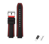 JUANZD Nueva correa de banda for hombres de goma de silicona compatible con brújula de marea electrónica Timex E-Tide T2N720 T2N721 TW2T76300 TW2T76500 T45601 Convexo 16 mm(10)