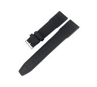 JUANZD Nueva correa de reloj de 20mm y 21mm apta for IWC TOP Big Pilot SPITFIRE Mark 18, piel de becerro, nailon, correa de reloj azul for hombres(Black,12_WITOUT BUCKLE)