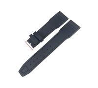 JUANZD Nueva correa de reloj de 20mm y 21mm apta for IWC TOP Big Pilot SPITFIRE Mark 18, piel de becerro, nailon, correa de reloj azul for hombres(Blue,12_ROSE BUCKLE)
