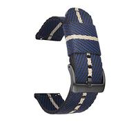 JUANZD Nylon OTAN Strap 18mm 20mm 22mm 24mm reloj de reloj de relojes Pulsera de reemplazo con hebilla de acero inoxidable(Black blue khaki 2,18mm)