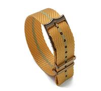 JUANZD Nylon trenzado de reemplazo de material de nylon de alto grado OTAN Mira Correa de 20 mm 22 mm compatible con Tudor ajustable Botón de cobre Relojs Bands(Orange khaki,20mm)