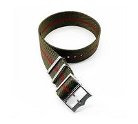JUANZD One Piece una sola pieza ajustable ajustable correa de natrina de la OTAN 20 mm 22 mm compatible con banda de reloj de tela Tudor(Olive red,20mm)
