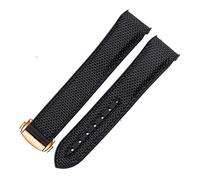 JUANZD Pulsera de 20mm22mmwatch compatible con omega 300 Seamaster 600 Planet Ocean Hebilla plegable Silicona Nylon Strap Watch Accessories Watch Band(21,22mm)