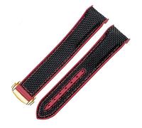 JUANZD Pulsera de 20mm22mmwatch compatible con omega 300 Seamaster 600 Planet Ocean Hebilla plegable Silicona Nylon Strap Watch Accessories Watch Band(13,22mm)