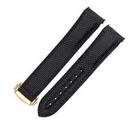 JUANZD Pulsera de 20mm22mmwatch compatible con omega 300 Seamaster 600 Planet Ocean Hebilla plegable Silicona Nylon Strap Watch Accessories Watch Band(16,22mm)