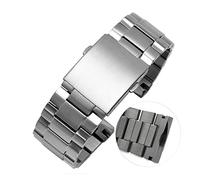 JUANZD Pulsera de acero inoxidable compatible con DZ4318 DZ4323 DZ4283 DZ4309 Correa de reloj de 26 mm Correa de reloj de metal sólido con extremo curvado Correa de acero(Silver)