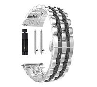 JUANZD Pulsera de acero inoxidable compatible con Galaxy Watch 3 LTE 41 mm 45 mm pulsera compatible con correas Gear Sport/S2 S3 42 mm 46 mm 20 mm 22 mm(Silver,For S3 Frontier)