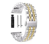JUANZD Pulsera de acero inoxidable compatible con Galaxy Watch 3 LTE 41 mm 45 mm pulsera compatible con correas Gear Sport/S2 S3 42 mm 46 mm 20 mm 22 mm(Colorful,For S3 Frontier)