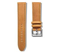 JUANZD Pulsera de bandas de cuero Pulsera rápida de becerro marrón correa de reloj for mujeres 18 20 mm 22 mm(Oranje,20mm)