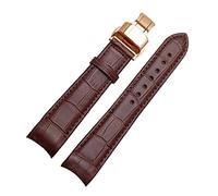 JUANZD Pulsera de cuero Correa de reloj de extremo curvado 20 mm compatible con ciudadano BL9002-37 05A BT0001-12E 01A Banda de vigilancia de 21 mm Band de 22 mm(7,22mm)