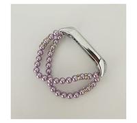 JUANZD Pulsera De Niña Compatible con Mi Band 6 Bandas Pulsera Correa De Pulsera Elástica Compatible con Mi Band 3/4/5 Joyería Pearl Dressy Band Bling(B Purple,Mi Band 3)