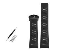 JUANZD Pulsera de reloj de 22 mm for GRAND CARRERA AQUARACER, pulsera de silicona suave for hombre, correa de reloj de goma, cadena de reloj(Black-black,22mm)