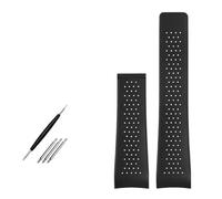 JUANZD Pulsera de reloj de 22 mm for GRAND CARRERA AQUARACER, pulsera de silicona suave for hombre, correa de reloj de goma, cadena de reloj(Black-no buckle,22mm)